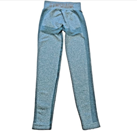 Gymshark Women Size XS Flex High Waisted Leggings Compression Turquoise Fleck - Picture 4 of 9
